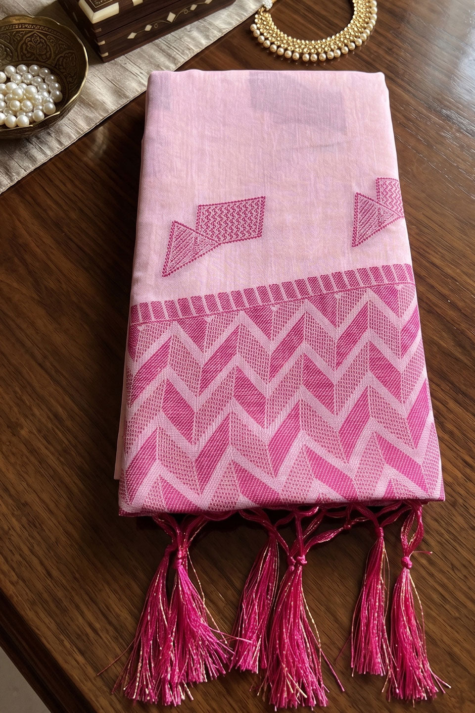 Pink Color Linen Festive Style Saree | Buy Online India