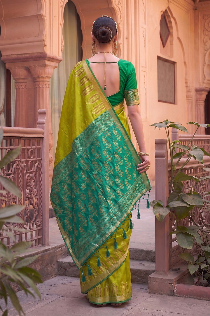 Sea Green Color Weaving Work Art Silk Saree For Festive | Buy Online India