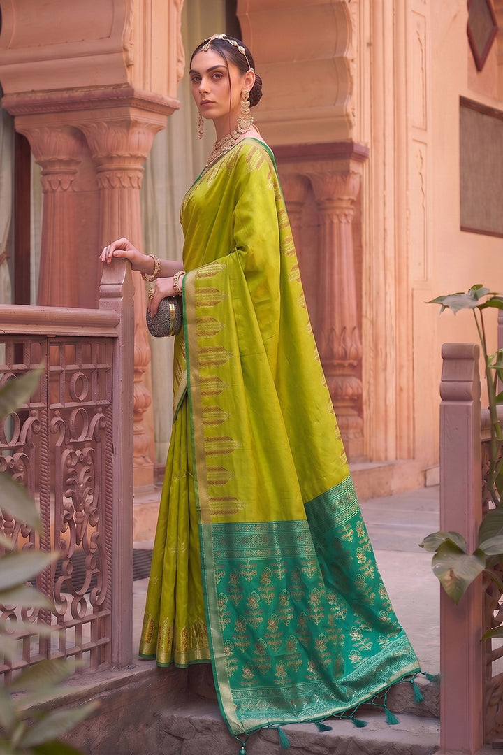 Sea Green Color Weaving Work Art Silk Saree For Festive | Buy Online India