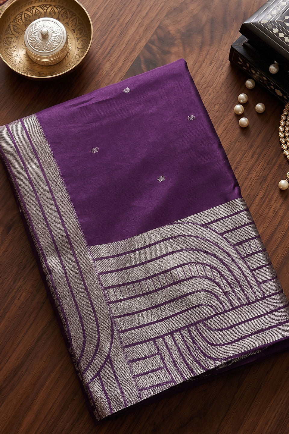 Cotton Wine Color Festive Wear Saree | Buy Online India