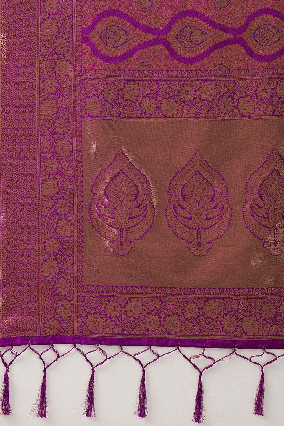 Magenta Color Weaving Work Kanjivaram Silk Saree | Buy Online India