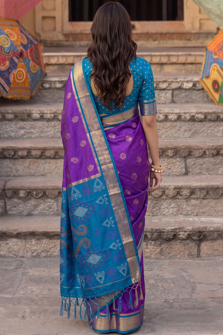 Amazing Purple Soft Silk Festive Saree | Buy Online India