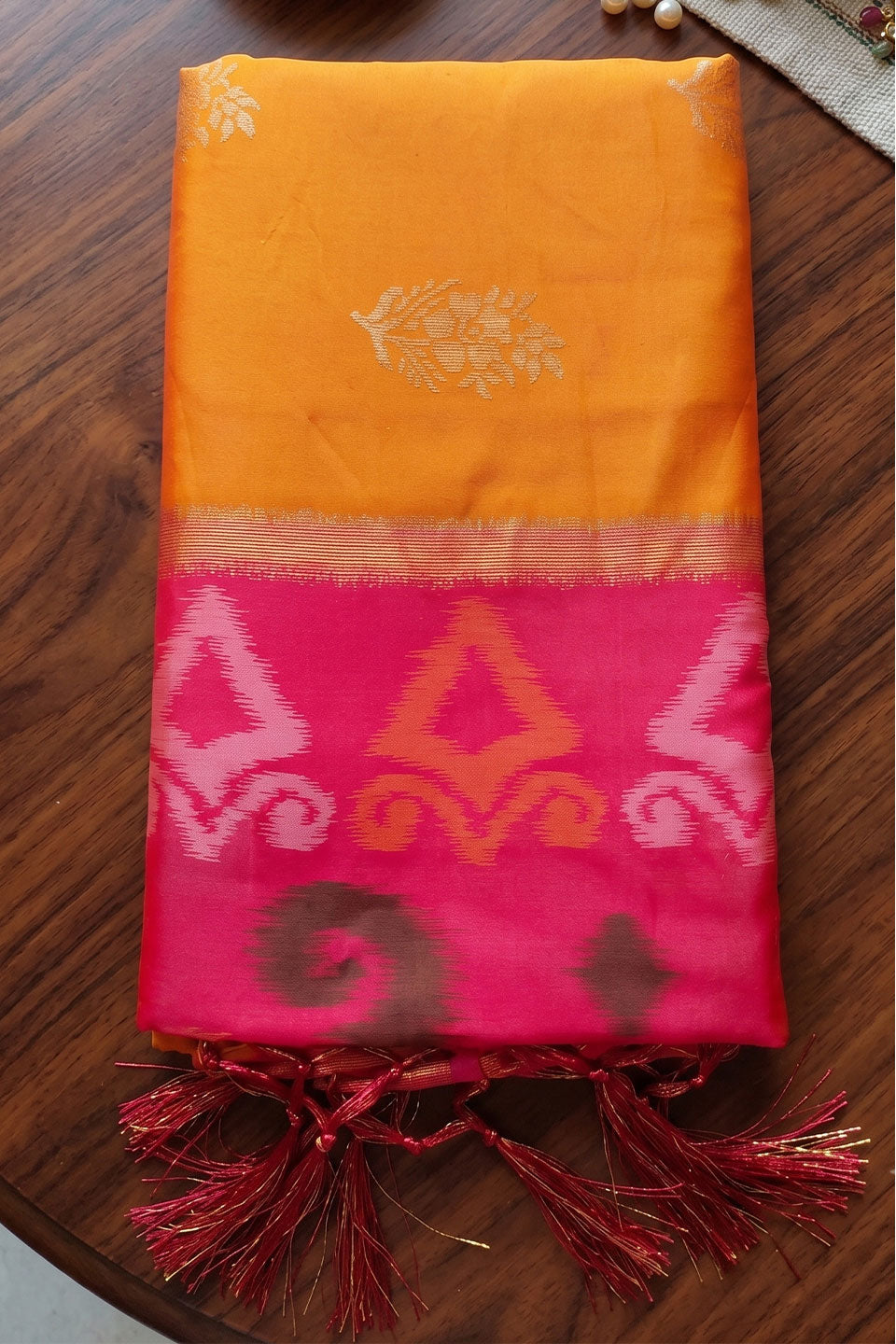 Festive Look Soft Silk Orange Color Saree | Buy Online India