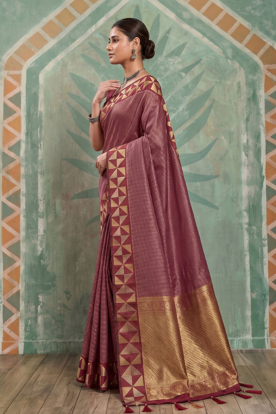 Graceful Art Silk Red Saree With Weaving Designs | Buy Online India