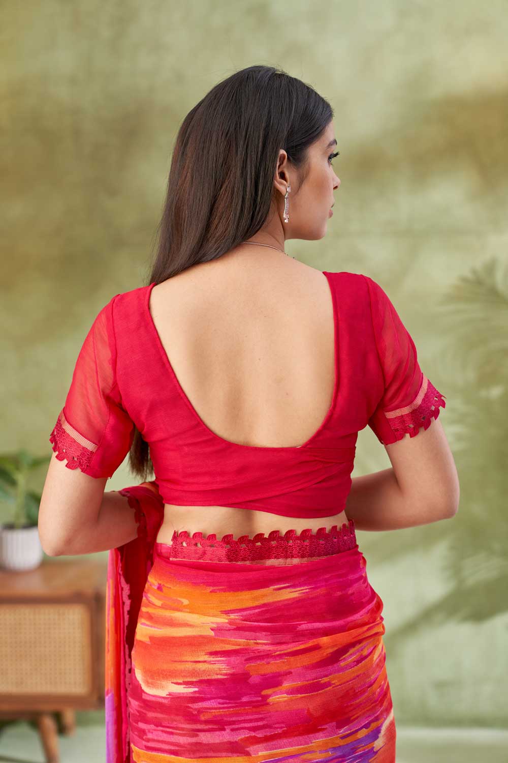 Amazing Magenta Color Chiffon Fabric Printed Saree | Buy Online India