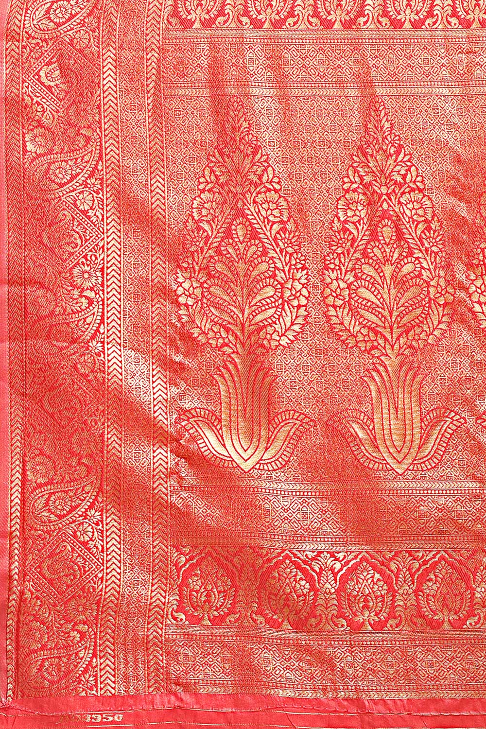 Engaging Red Color Banarasi Silk Two Tone Saree | Buy Online India
