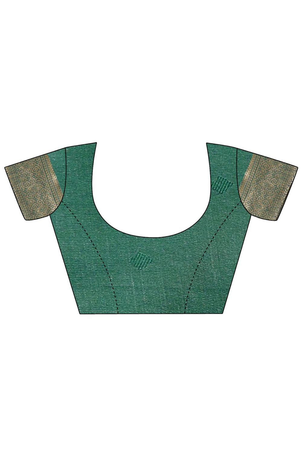 Green Color Chic Banarasi Silk Two Tone Saree | Buy Online India