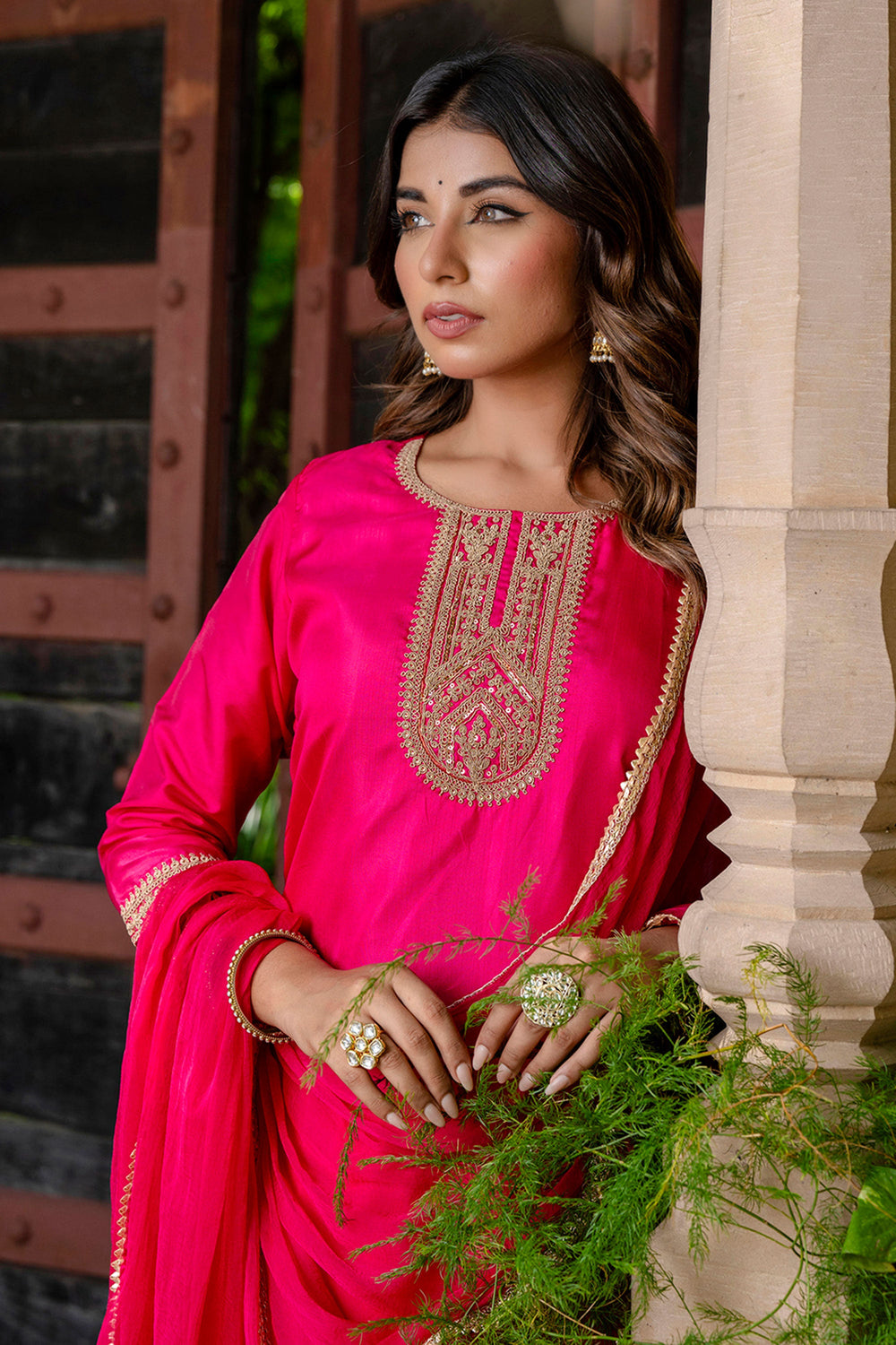 Art Silk Fabric Captivating Pink Color Salwar Suit | Buy Online India