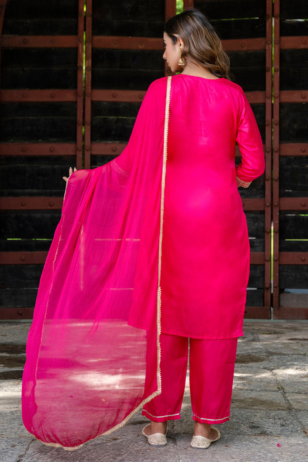 Art Silk Fabric Captivating Pink Color Salwar Suit | Buy Online India