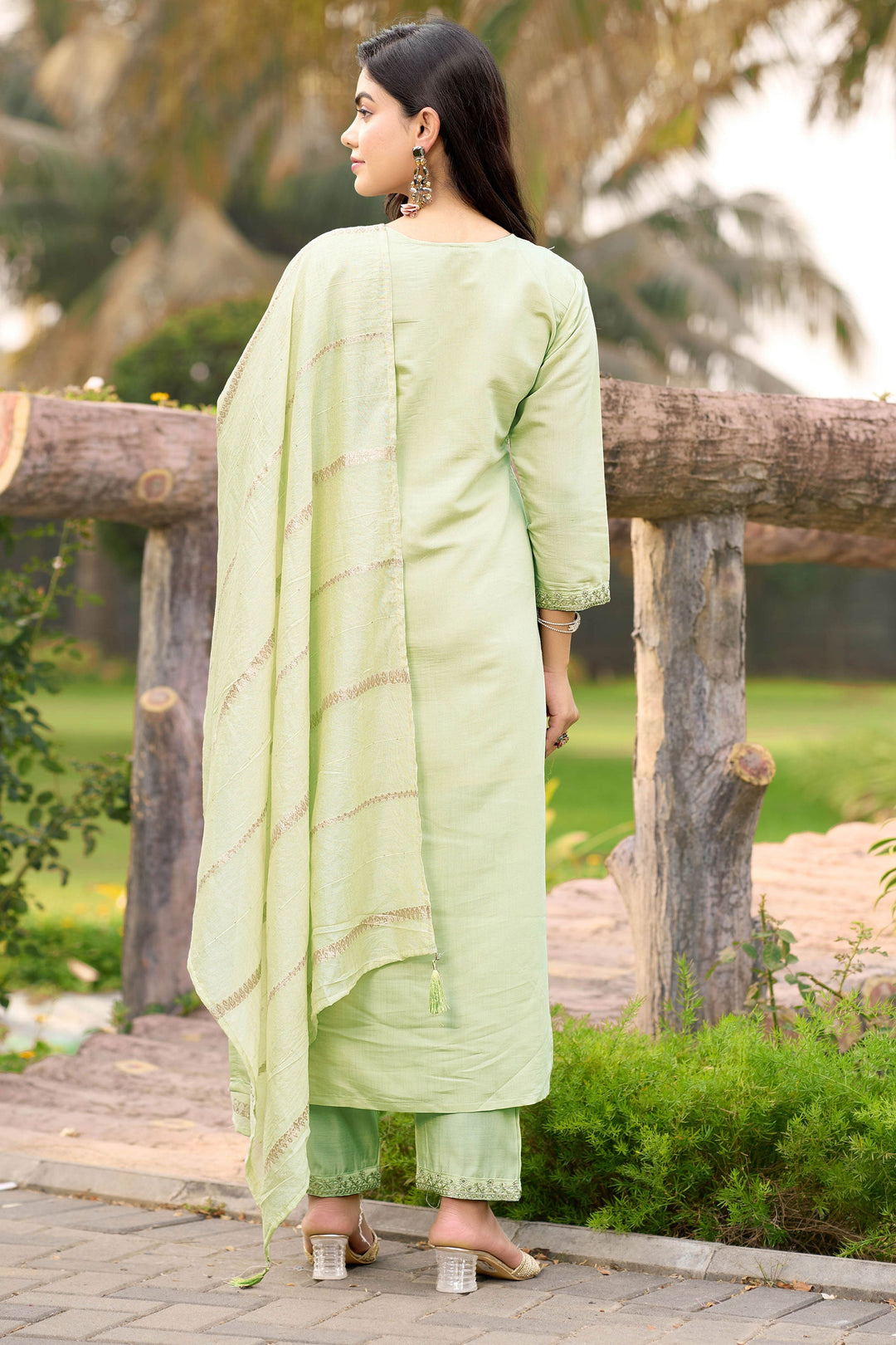 Attrective Art Silk Fabric Sea Green Color Readymade Salwar Suit | Buy Online India