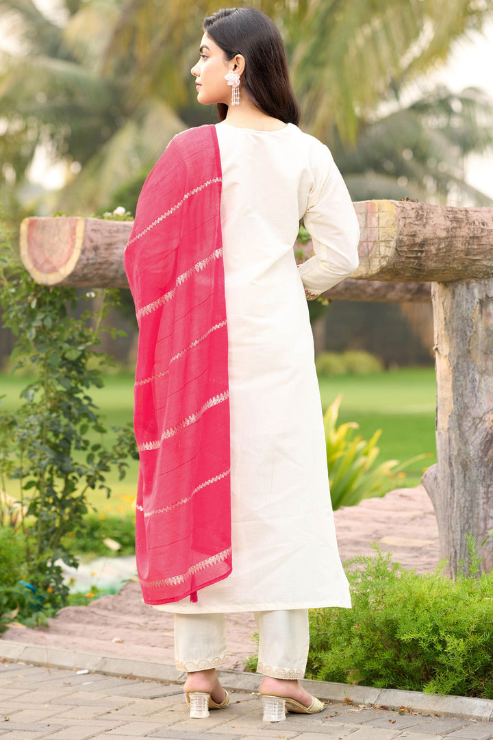 Art Silk Fabric White Color Amazing Readymade Salwar Suit | Buy Online India