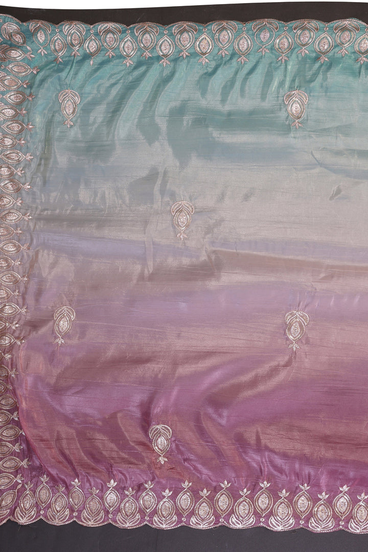 Embroidered Work Multi Color Stylish Look Crush Silk Saree | Buy Online India