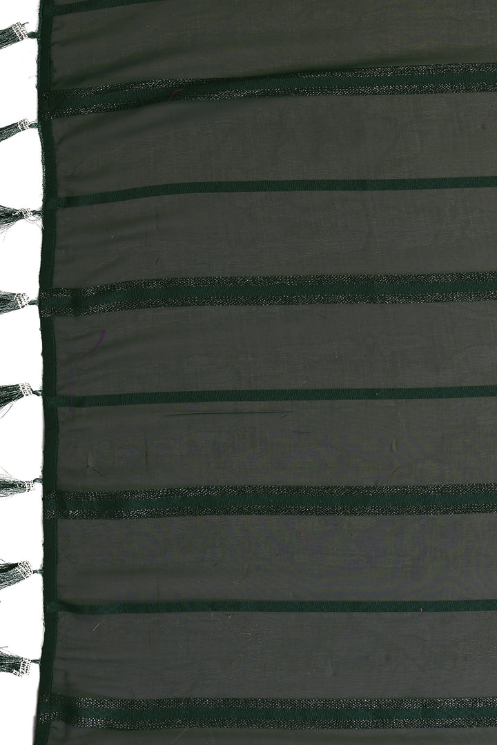Tempting Georgette Fabric Dark Green Color Party Style Saree | Buy Online India