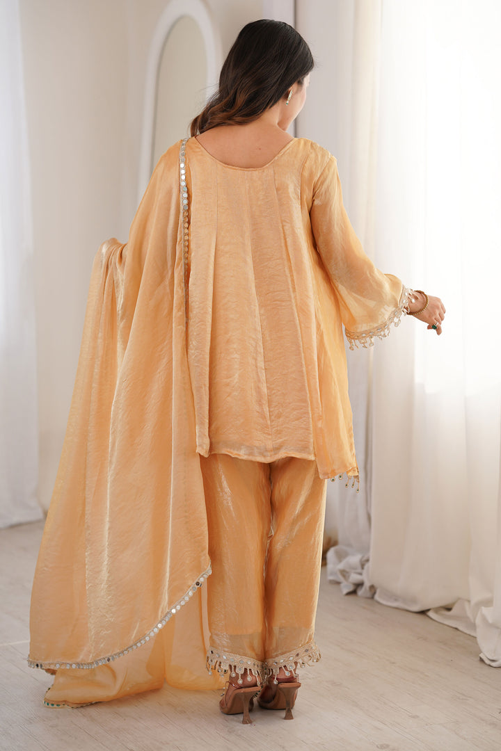 Art Silk Fabric Chikoo Color Attractive Readymade Salwar Suit | Buy Online India