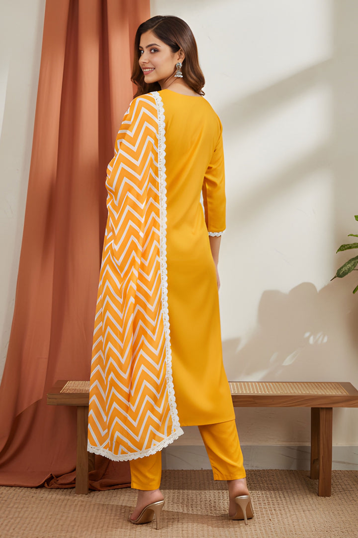 Yellow Color Rayon Fabric Princely Readymade Salwar Suit | Buy Online India