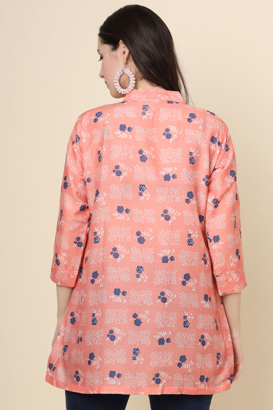 Readymade Orange Color Stylish Look Short Cotton Kurti | Buy Online India