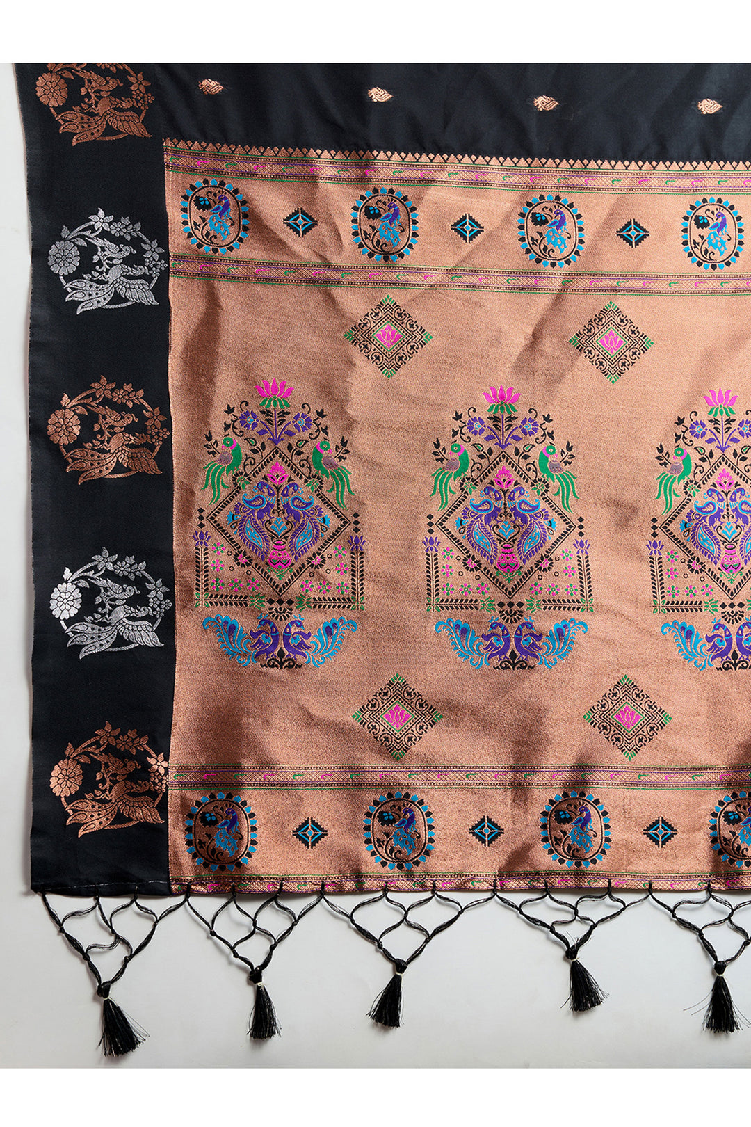 Black Color Banarasi Silk Fabric Incredible Sarees | Buy Online India
