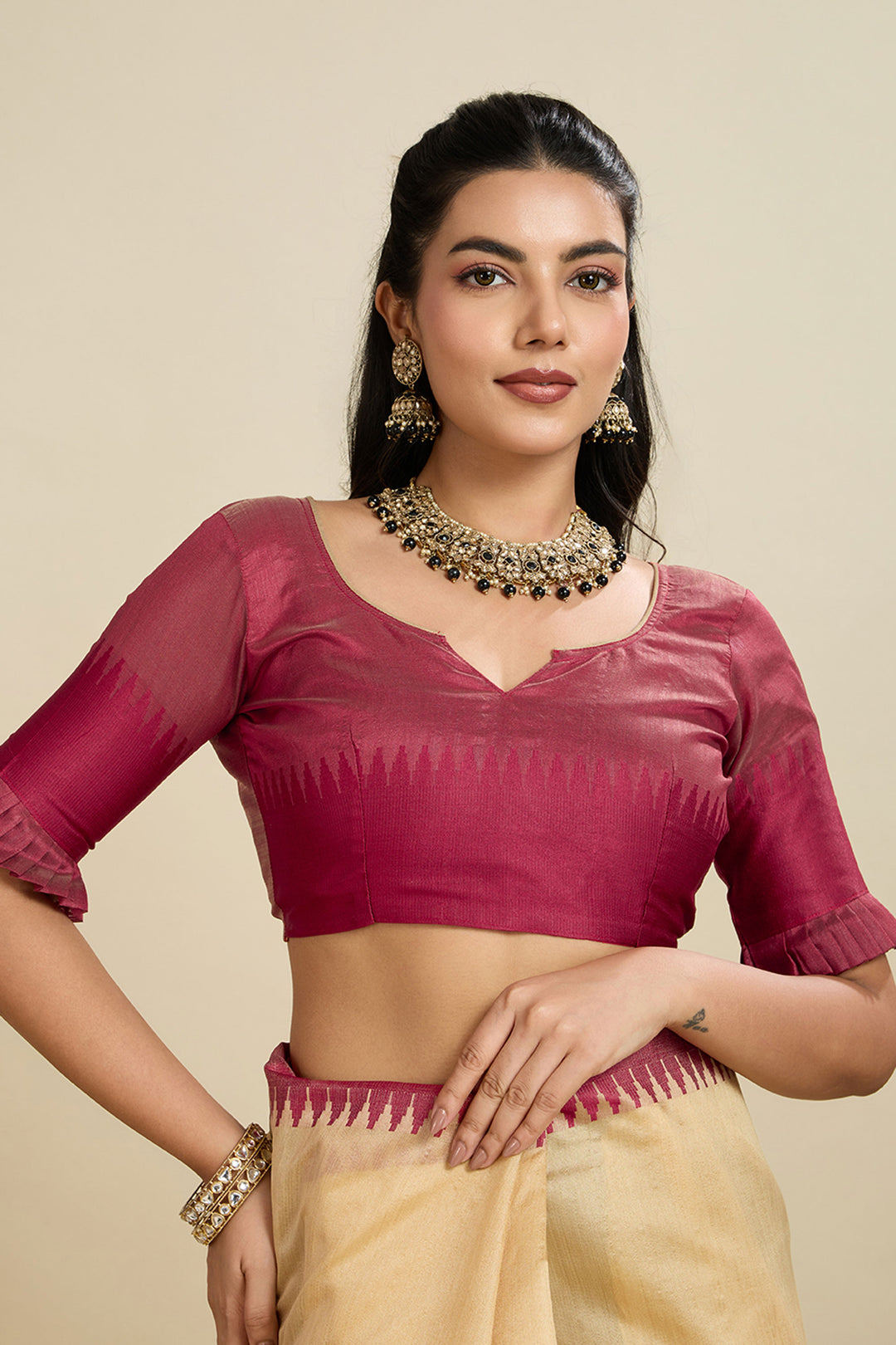 Chikoo Color Glorious Art Silk Festive Wear Saree | Buy Online India