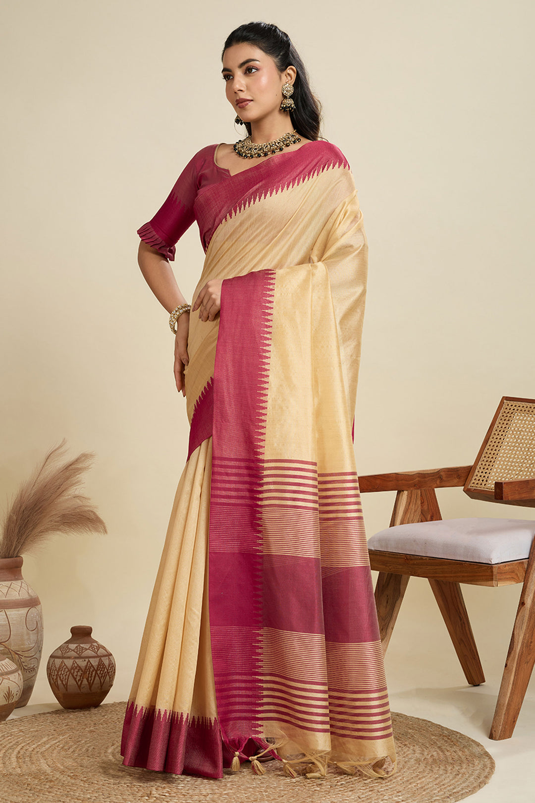 Chikoo Color Glorious Art Silk Festive Wear Saree | Buy Online India