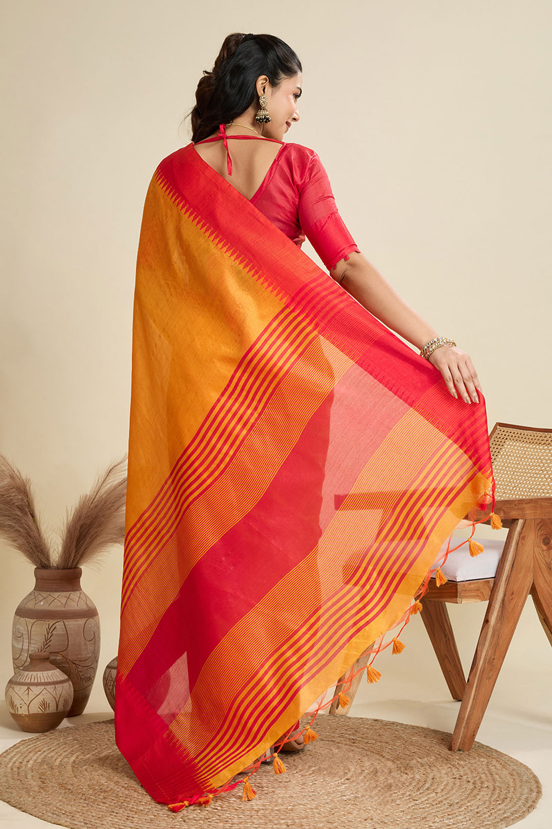 Mustard Color Festive Wear Glamorous Art Silk Saree | Buy Online India