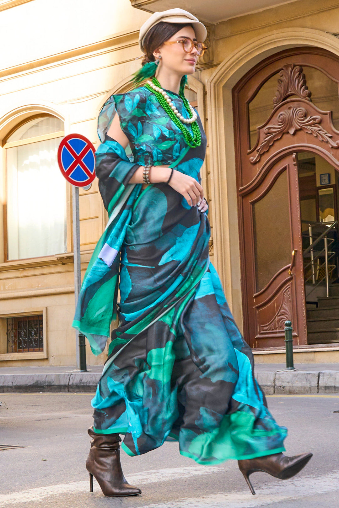Multi Color Art Silk Fabric Engaging Saree With Printed Work | Buy Online India