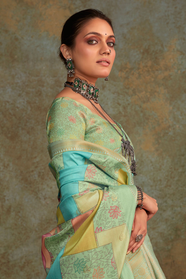 Art Silk Fabric Multi Color Riveting Saree With Printed Work | Buy Online India