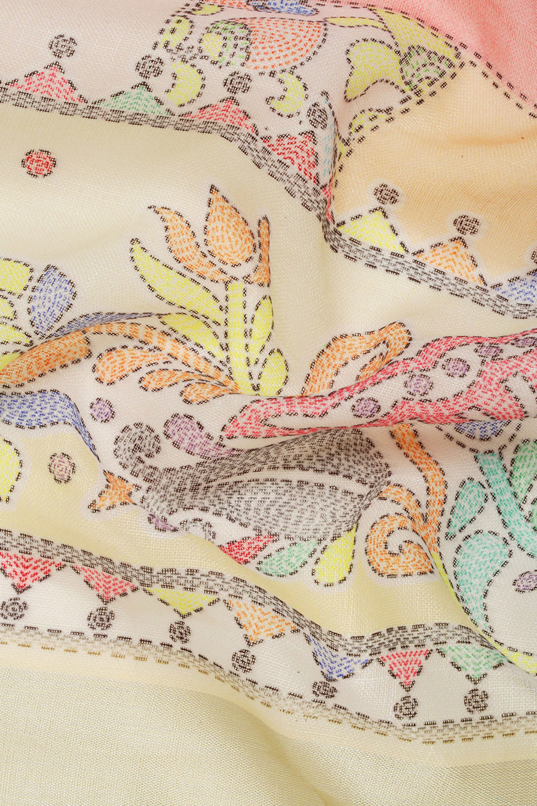 Casual Wear Soothing Printed Linen Saree In Multi Color | Buy Online India