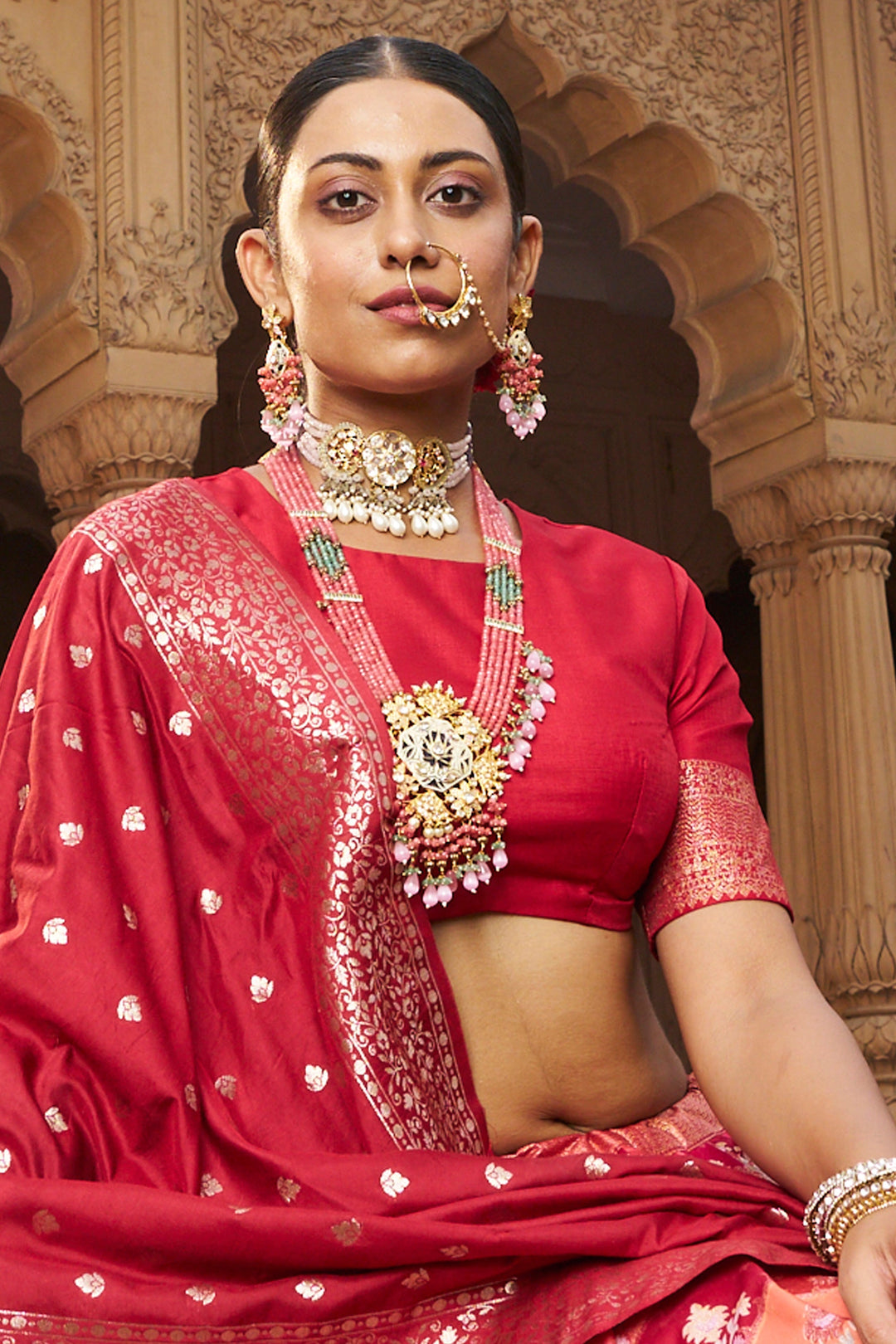 Phenomenal Weaving Designs Red Color Art Silk Saree | Buy Online India