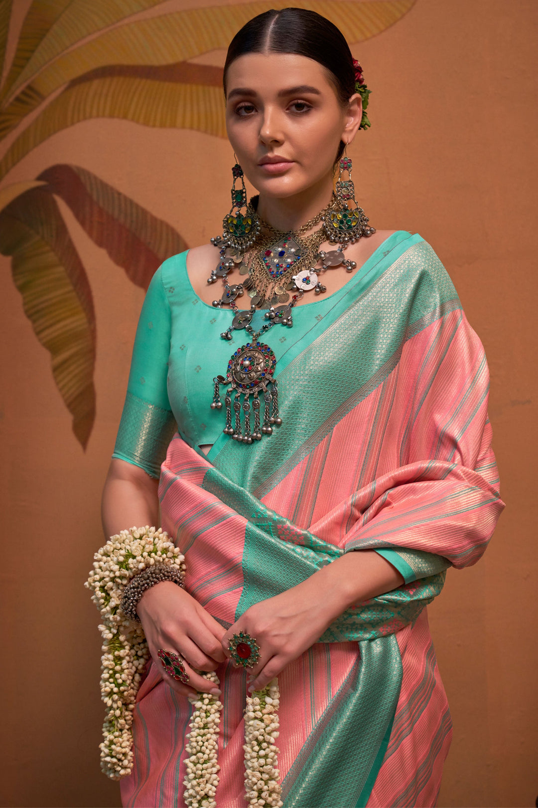 Pink Color Handloom Weaving Silk Fabric Sober Saree | Buy Online India