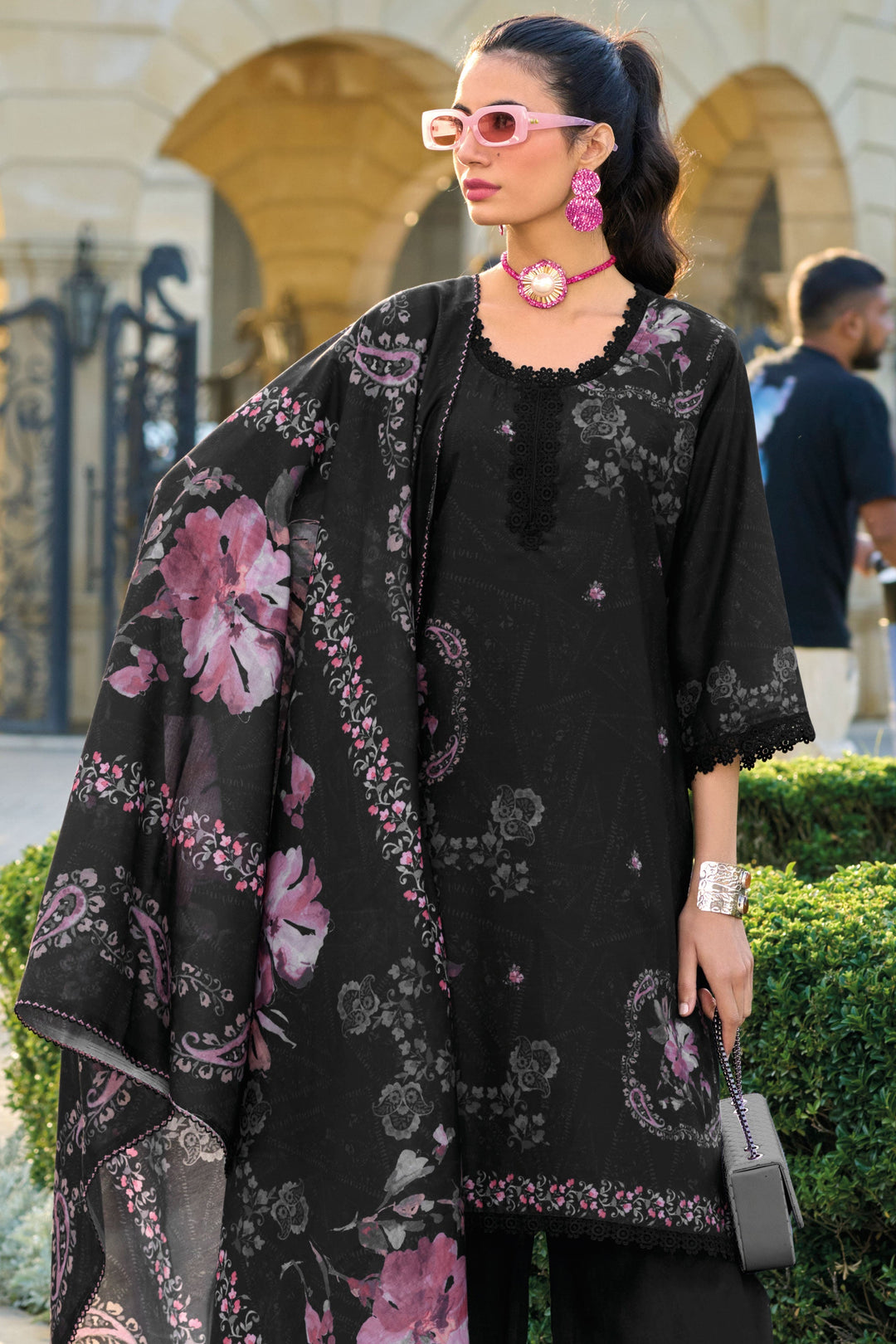 Cotton Fabric Black Color Attractive Readymade Salwar Suit | Buy Online India