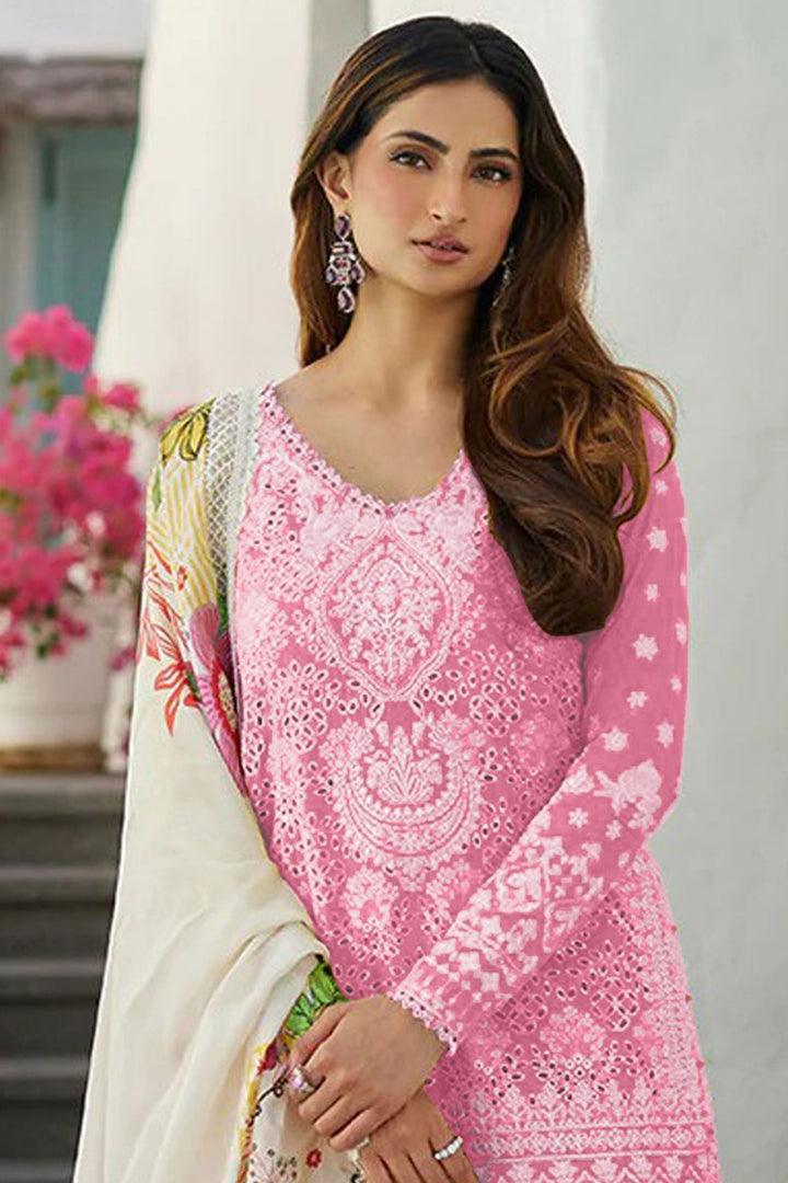 Palak Tiwari Pink Color Sober Sharara Top Lehenga In Rayon Fabric | Buy Online India