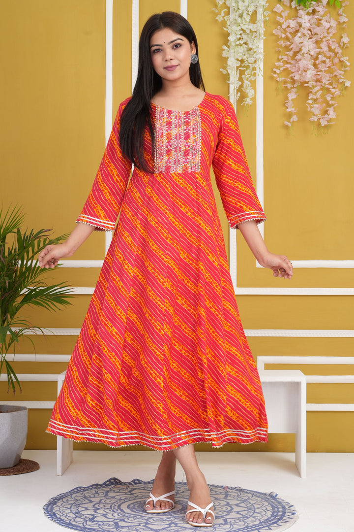 Cotton Rayon Pink Color Gorgeous Readymade Kurti | Buy Online India