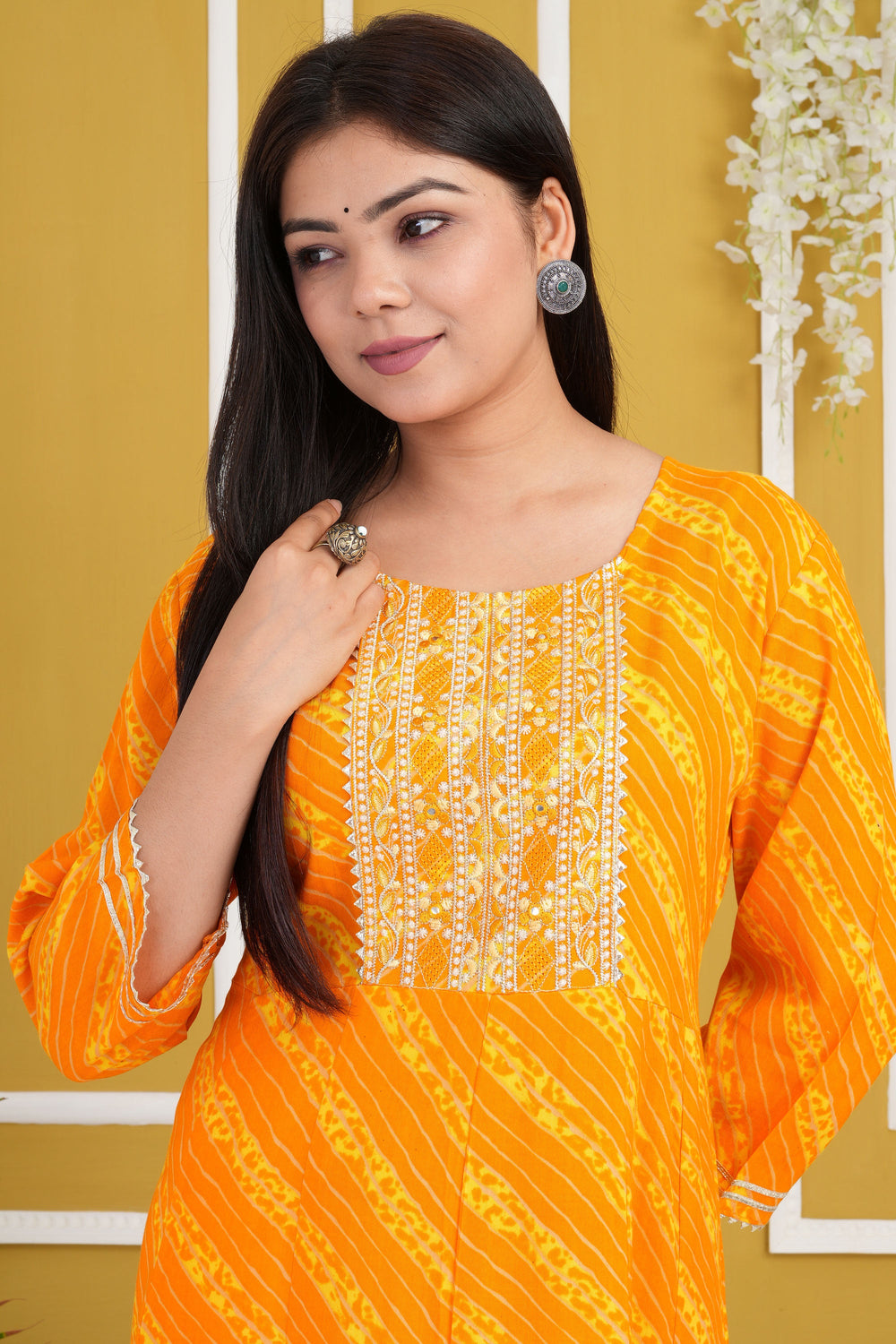 Graceful Cotton Rayon Yellow Color Readymade Kurti | Buy Online India