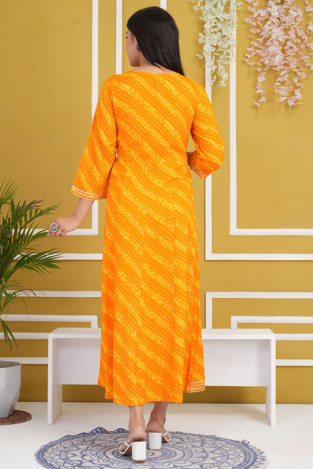 Graceful Cotton Rayon Yellow Color Readymade Kurti | Buy Online India