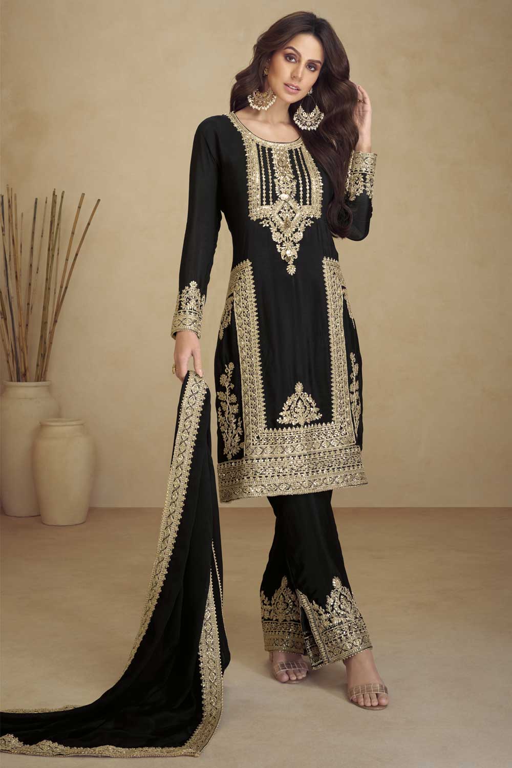 Black Color Awesome Georgette Salwar Suit | Buy Online India