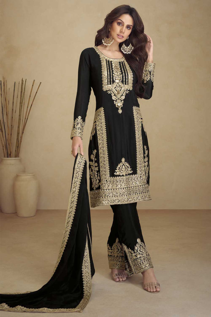 Black Color Awesome Georgette Salwar Suit | Buy Online India