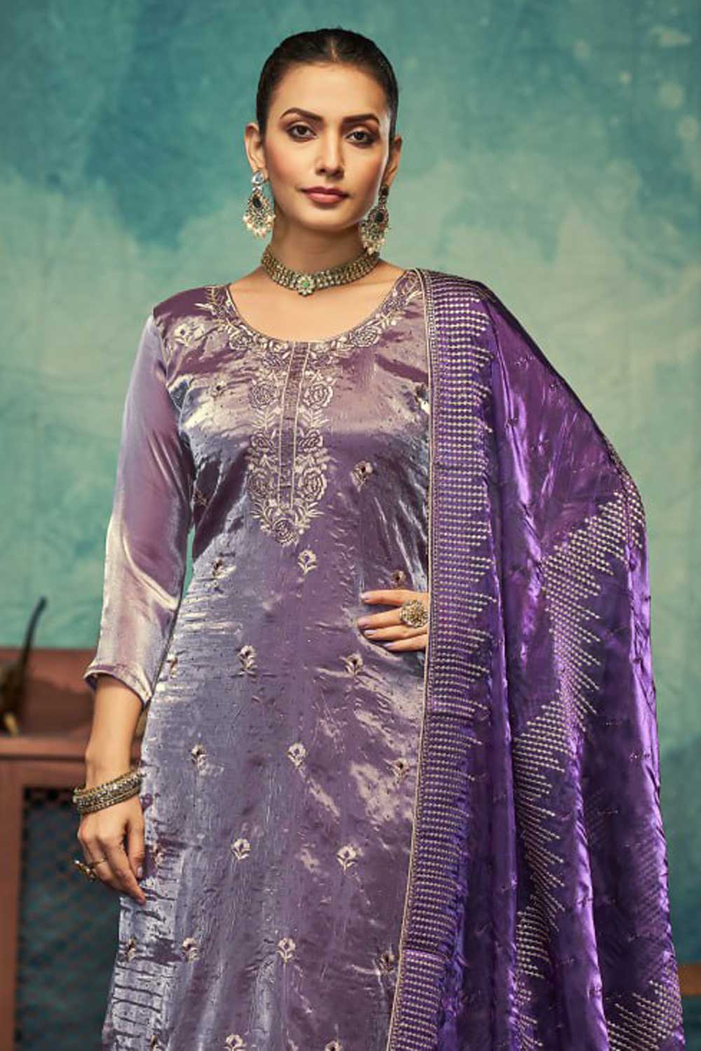 Incredible Fancy Fabric Purple Color Function Wear Salwar Suit | Buy Online India