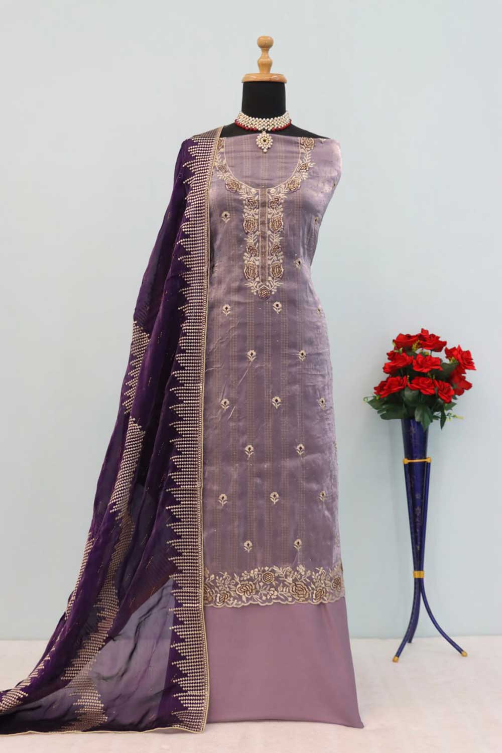 Incredible Fancy Fabric Purple Color Function Wear Salwar Suit | Buy Online India