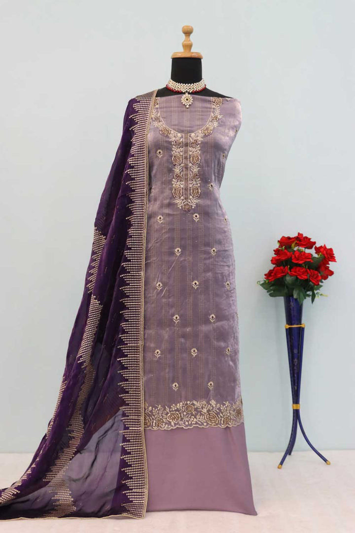 Incredible Fancy Fabric Purple Color Function Wear Salwar Suit | Buy Online India