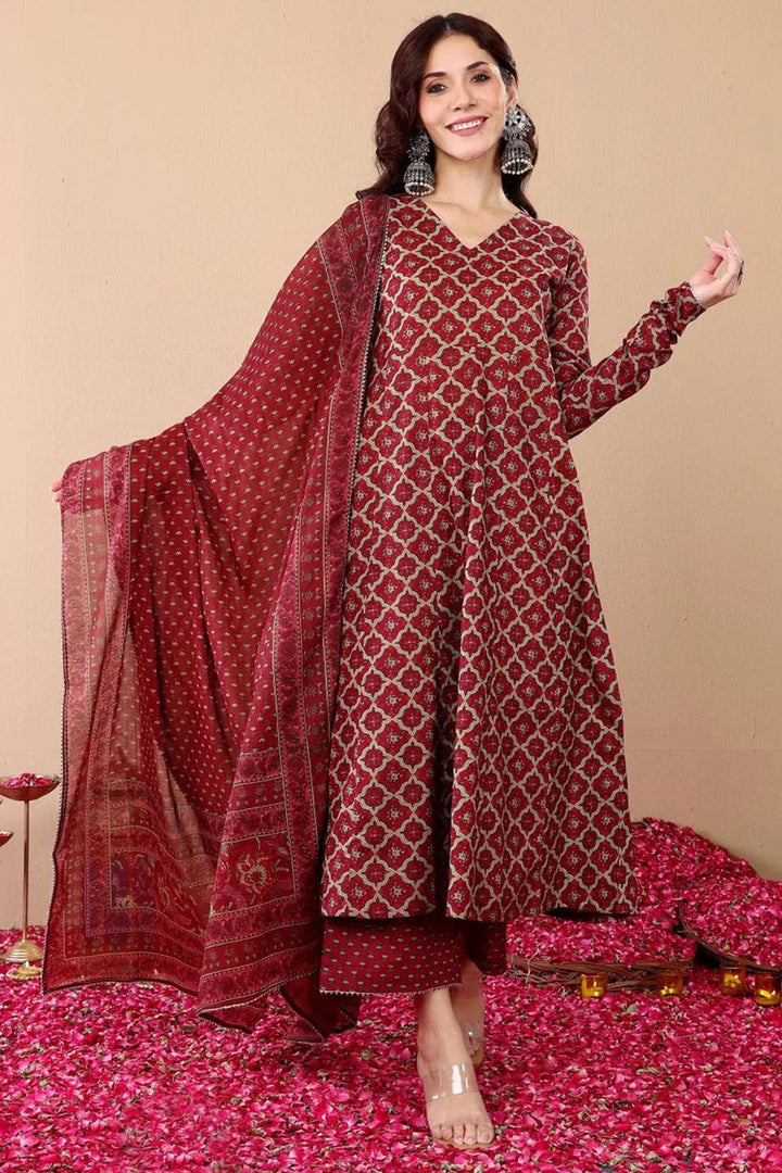 Rayon Fabric Maroon Color Attractive Readymade Palazzo Suit | Buy Online India