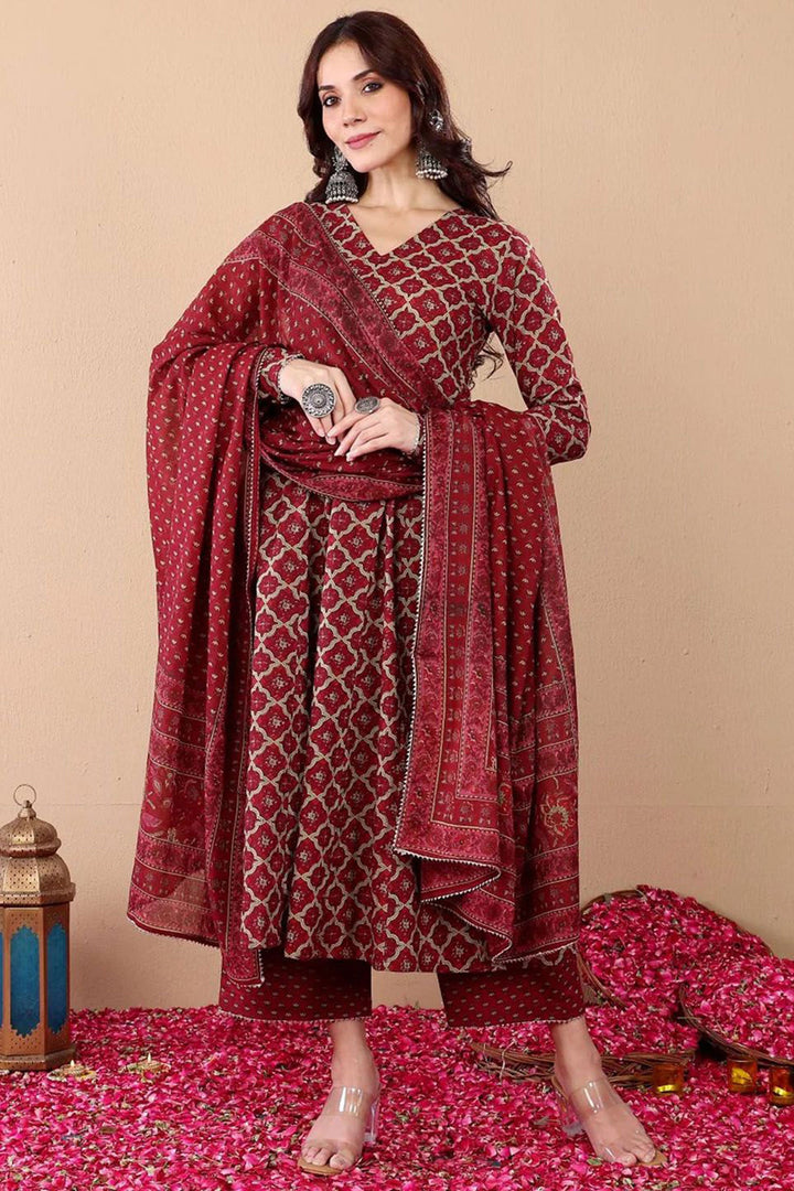 Rayon Fabric Maroon Color Attractive Readymade Palazzo Suit | Buy Online India