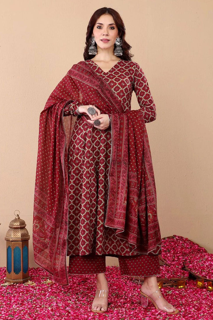 Rayon Fabric Maroon Color Attractive Readymade Palazzo Suit | Buy Online India