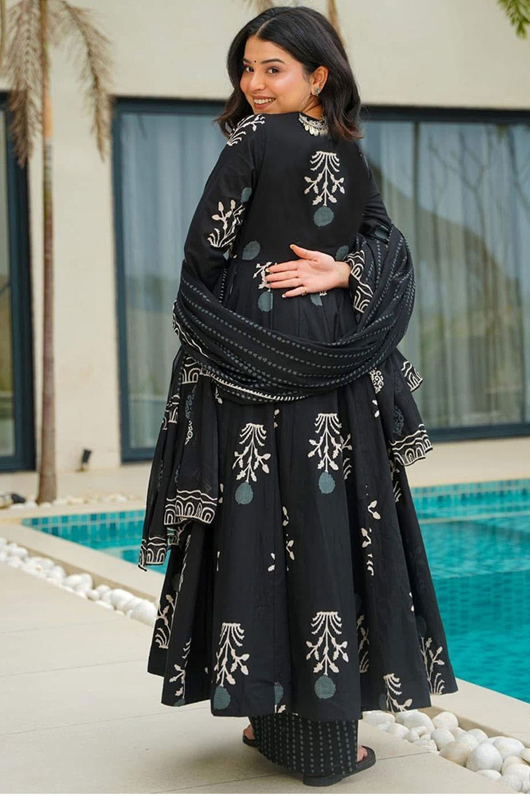 Rayon Fabric Black Color Glamorous Readymade Palazzo Suit | Buy Online India