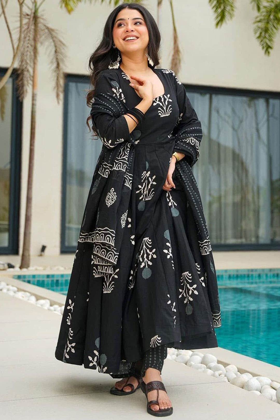 Rayon Fabric Black Color Glamorous Readymade Palazzo Suit | Buy Online India