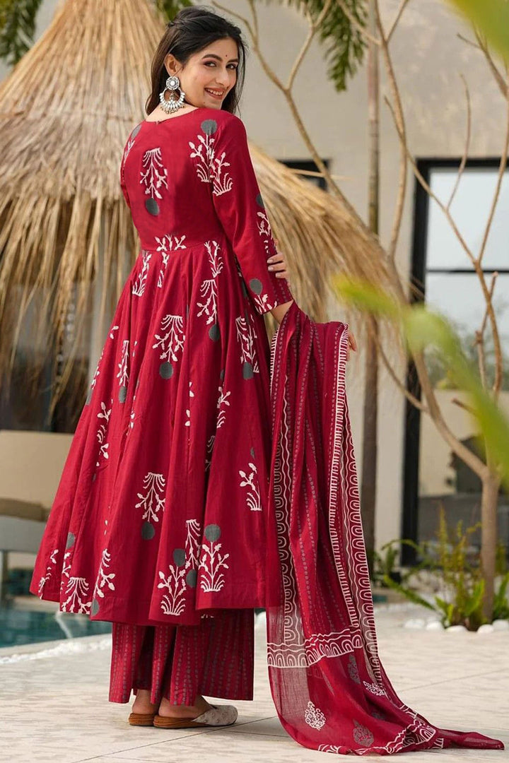 Maroon Color Rayon Fabric Glorious Readymade Palazzo Suit | Buy Online India