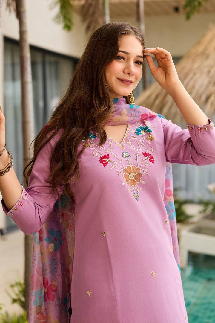Viscose Embroidered Pink Festive Wear Readymade Salwar Suit | Buy Online India