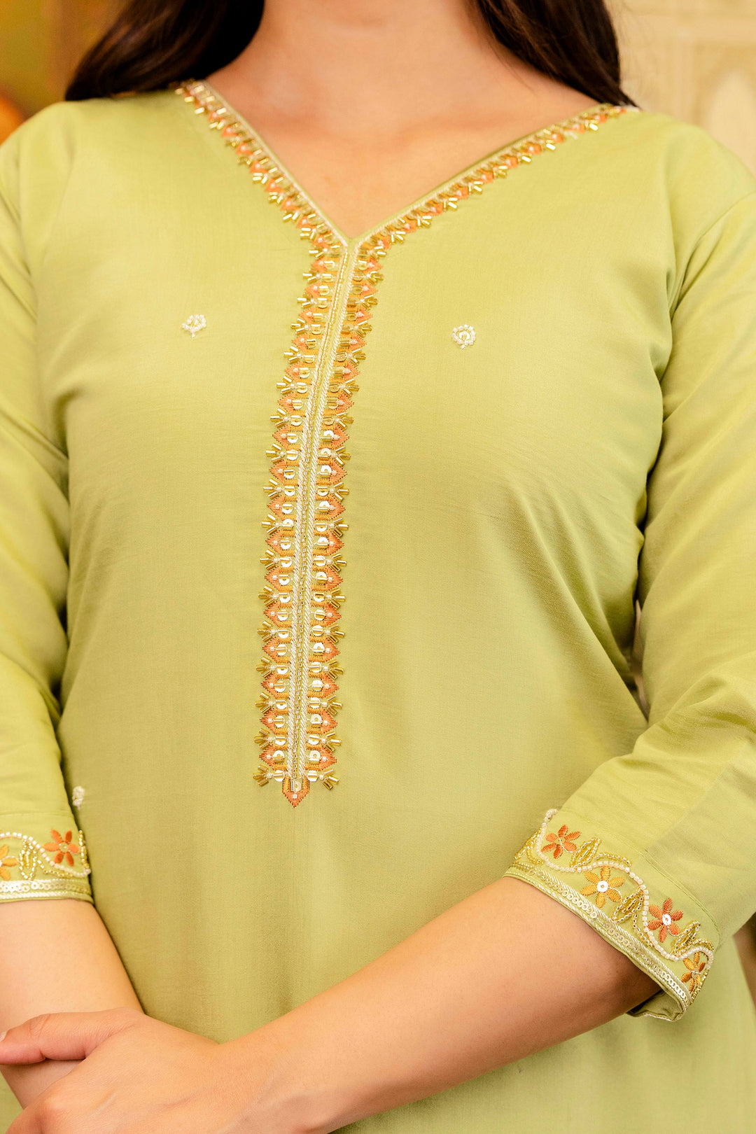 Viscose Embroidered Sea Green Festive Wear Readymade Salwar Suit | Buy Online India