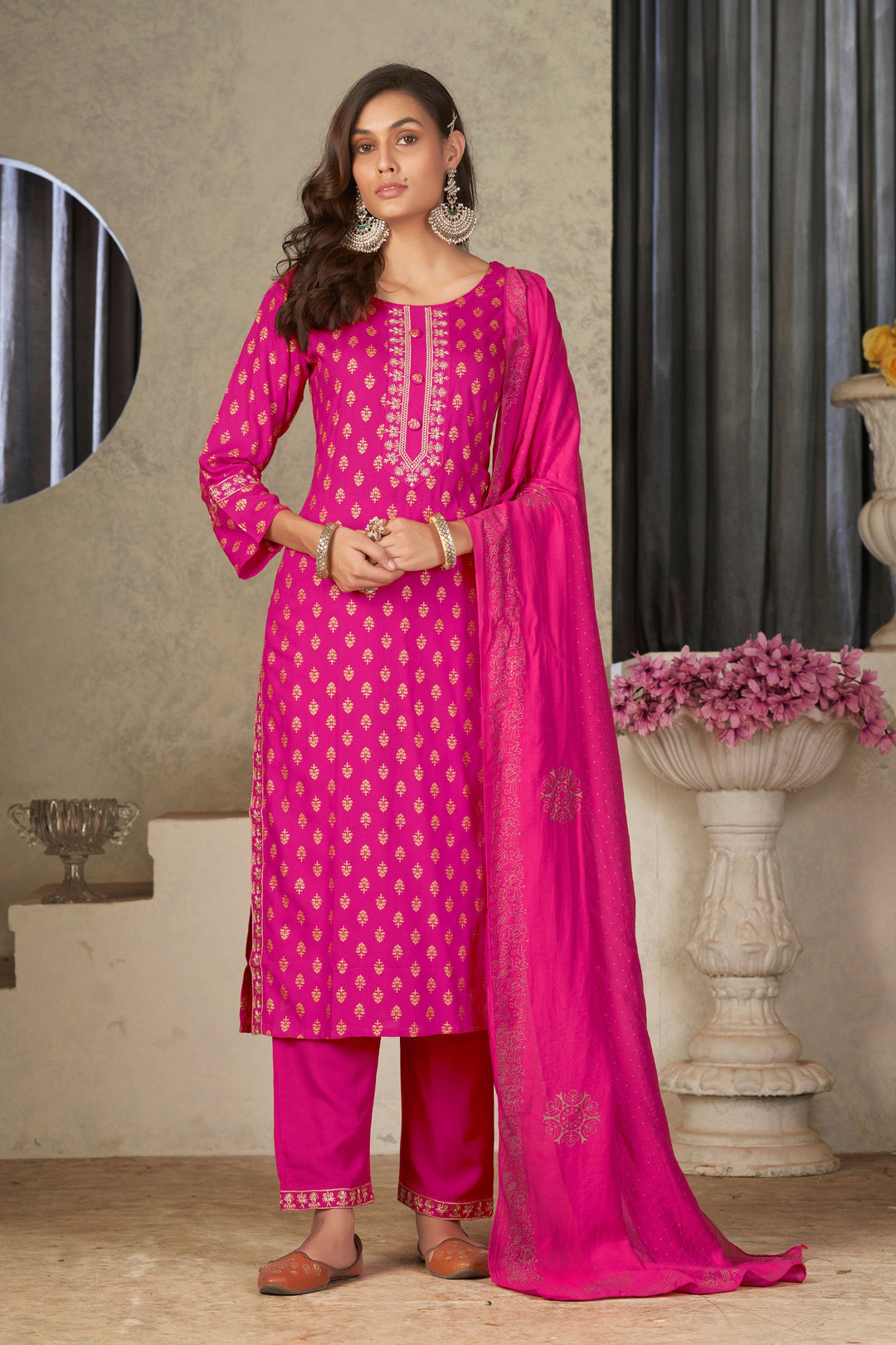 Rani Color Fantastic Rayon Fabric Readymade Salwar Suit In Festival Wear | Buy Online India