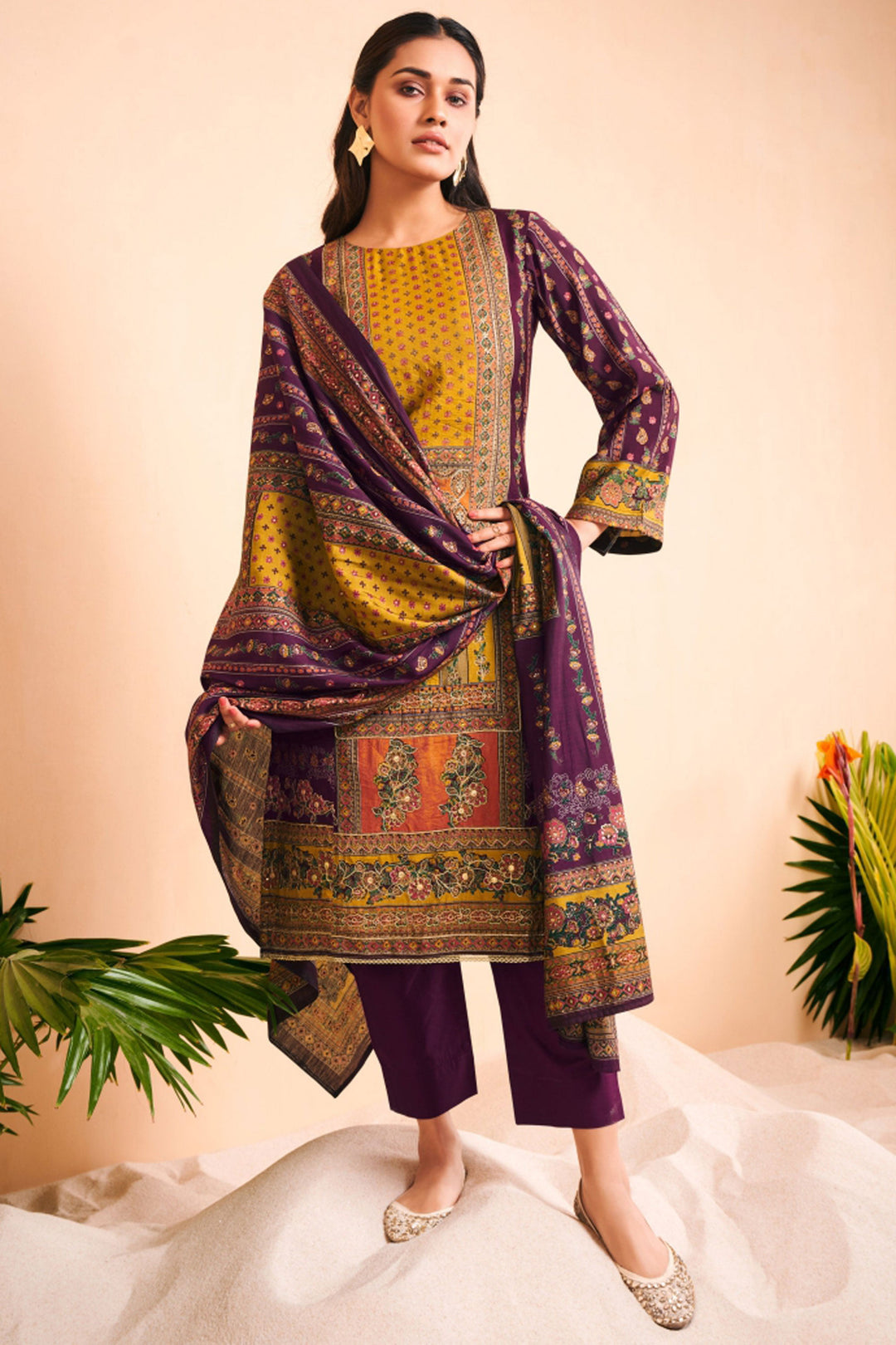 Purple Color Viscose Fabric Casual Awesome Salwar Suit | Buy Online India