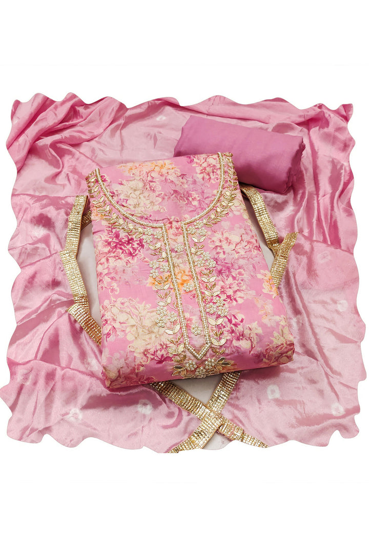 Pink Color Fancy Fabric Glorious Printed Salwar Suit | Buy Online India